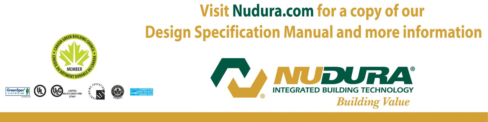 Visit Nudura.com for Design Specification manual