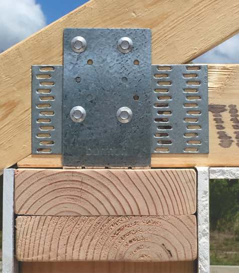 Hurricane Anchor for Double Top Plate